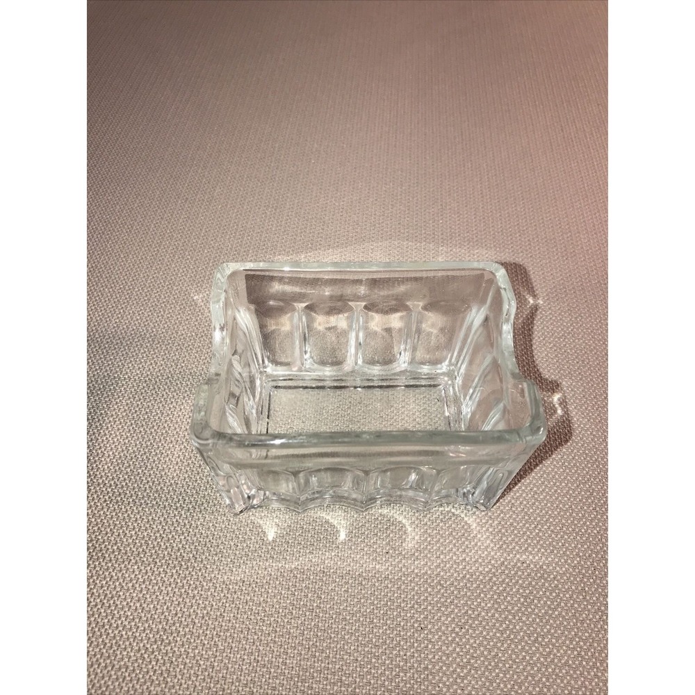 Retro Restaurant Clear Glass Sugar Sweetener Packet Container Holder Cottagecore